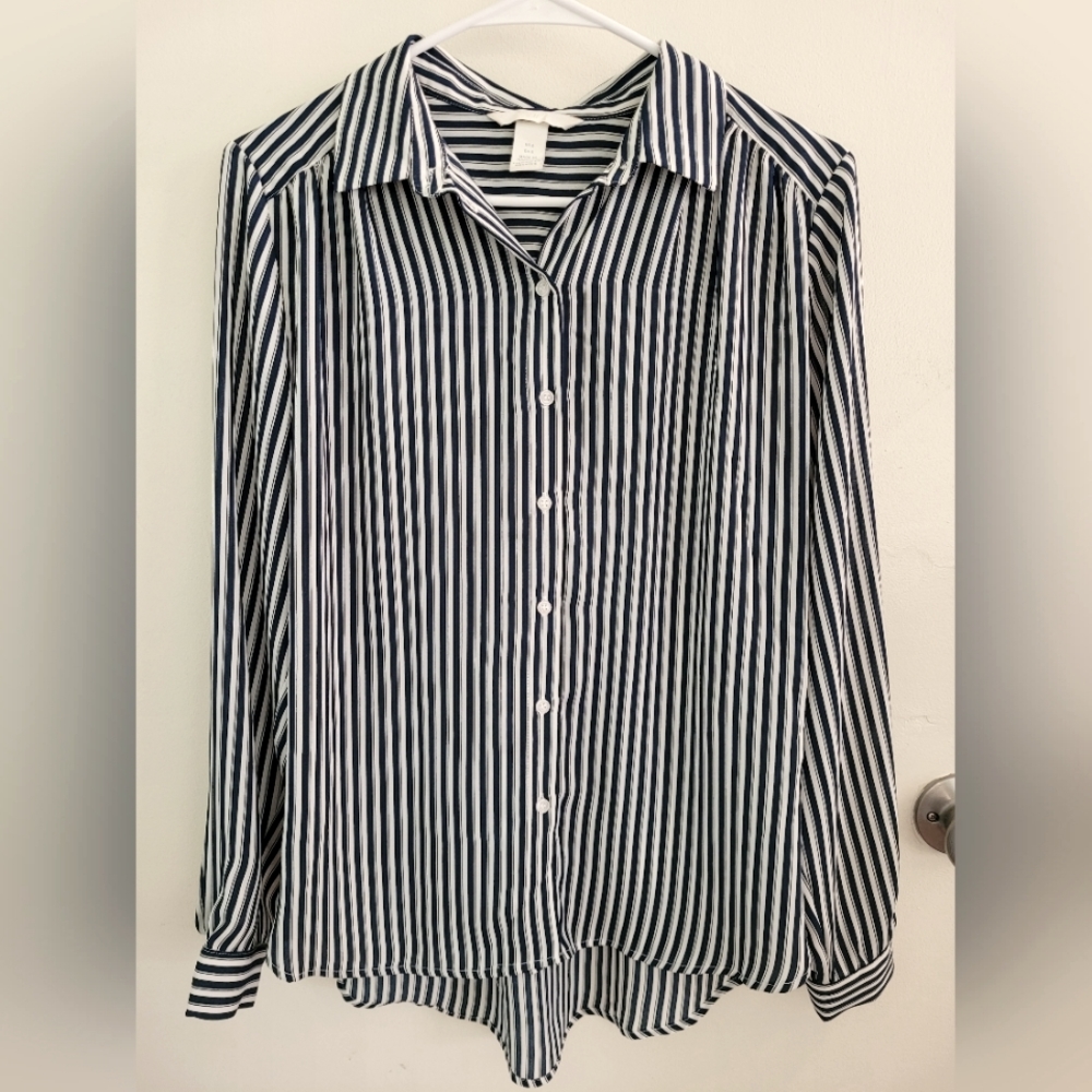 H&M striped button down top.